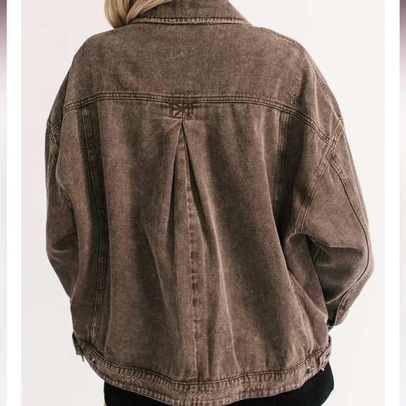 NanaMacs Dark Brown Jean Jacket - Picture 5 of 6